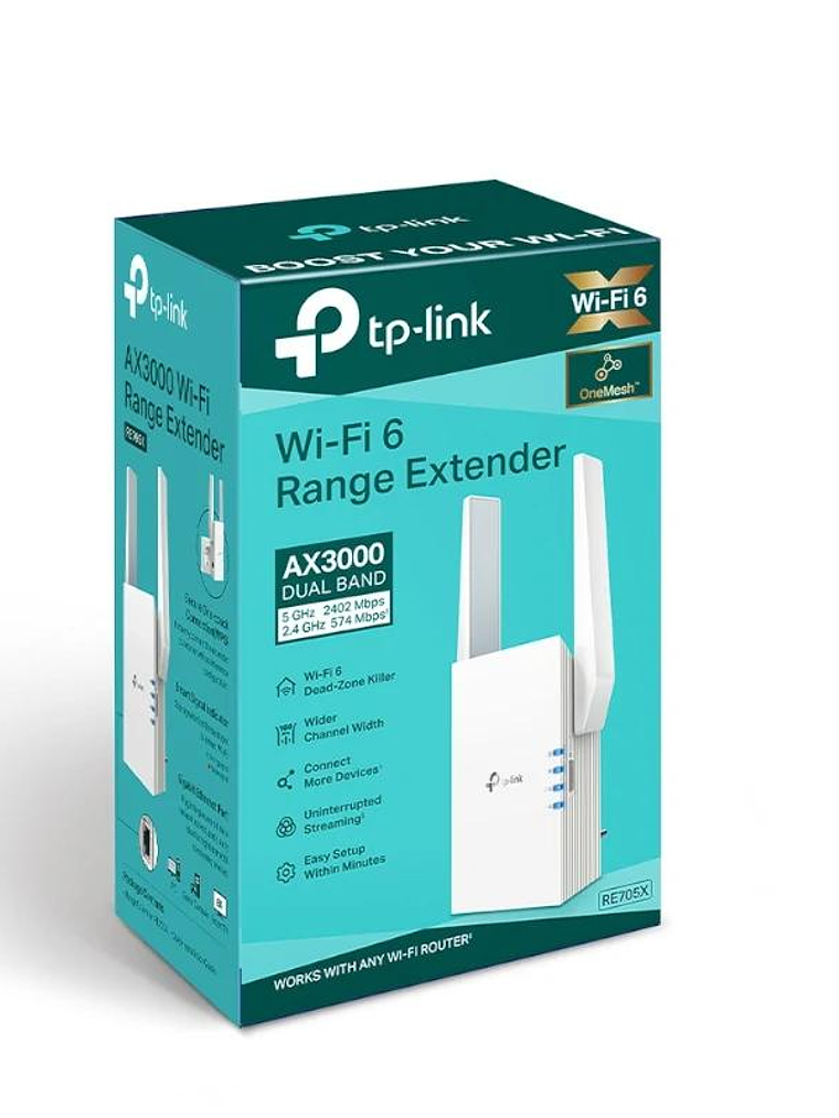 TP-Link RE705X Range Extender WiFi6 AX3000 4