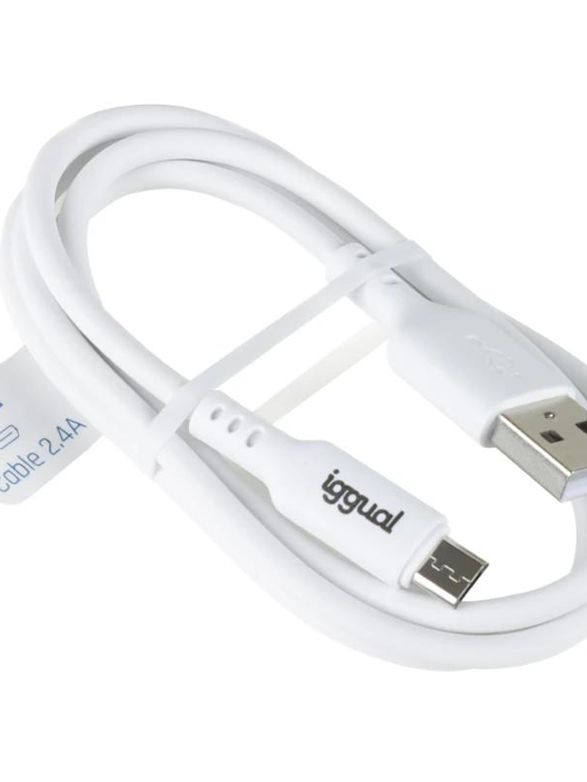 iggual cable USB-A/micro-USB 100 cm blanco 2