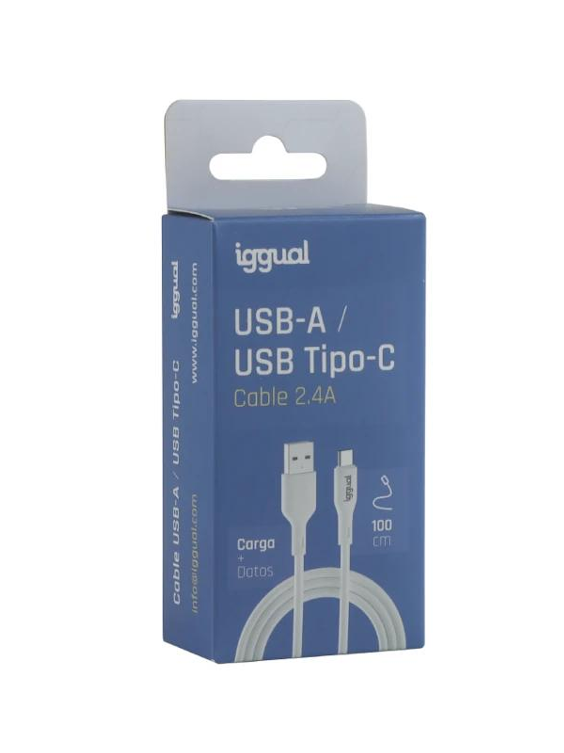 iggual cable USB-A/USB-C 100 cm blanco 3