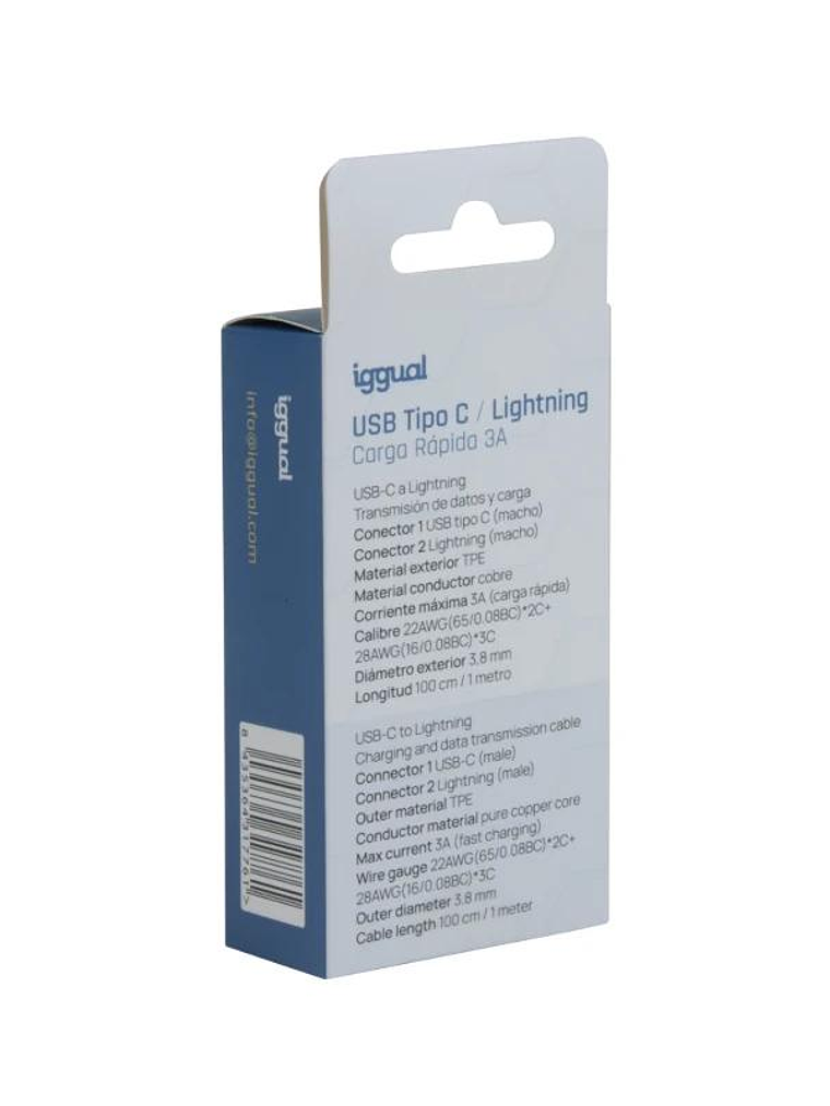 iggual cable USB-A/Lightning 100 cm blanco 4