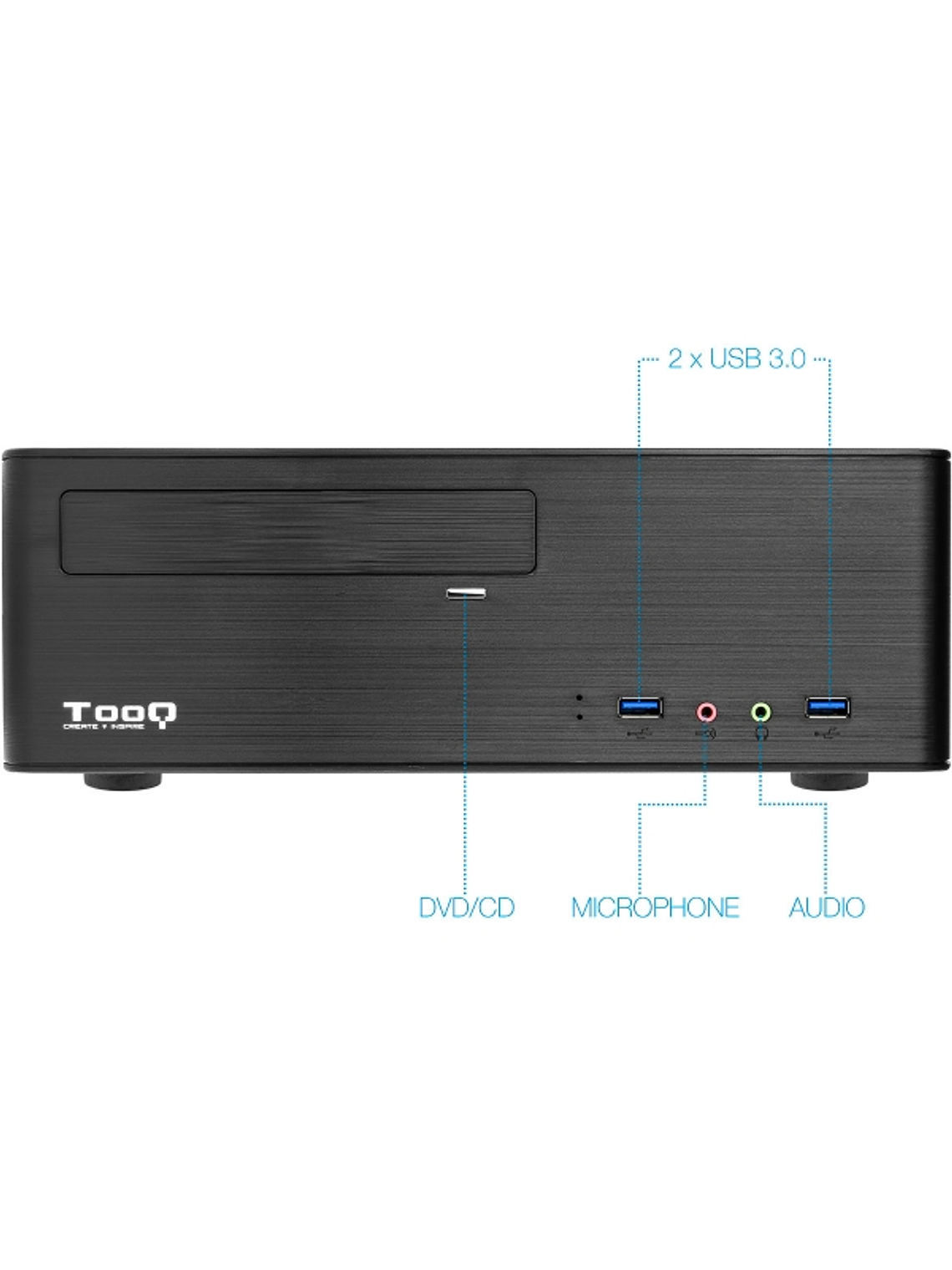 Tooq Caja Micro ATX/ITX TQC-3006DU3C 500W USB3.0 3