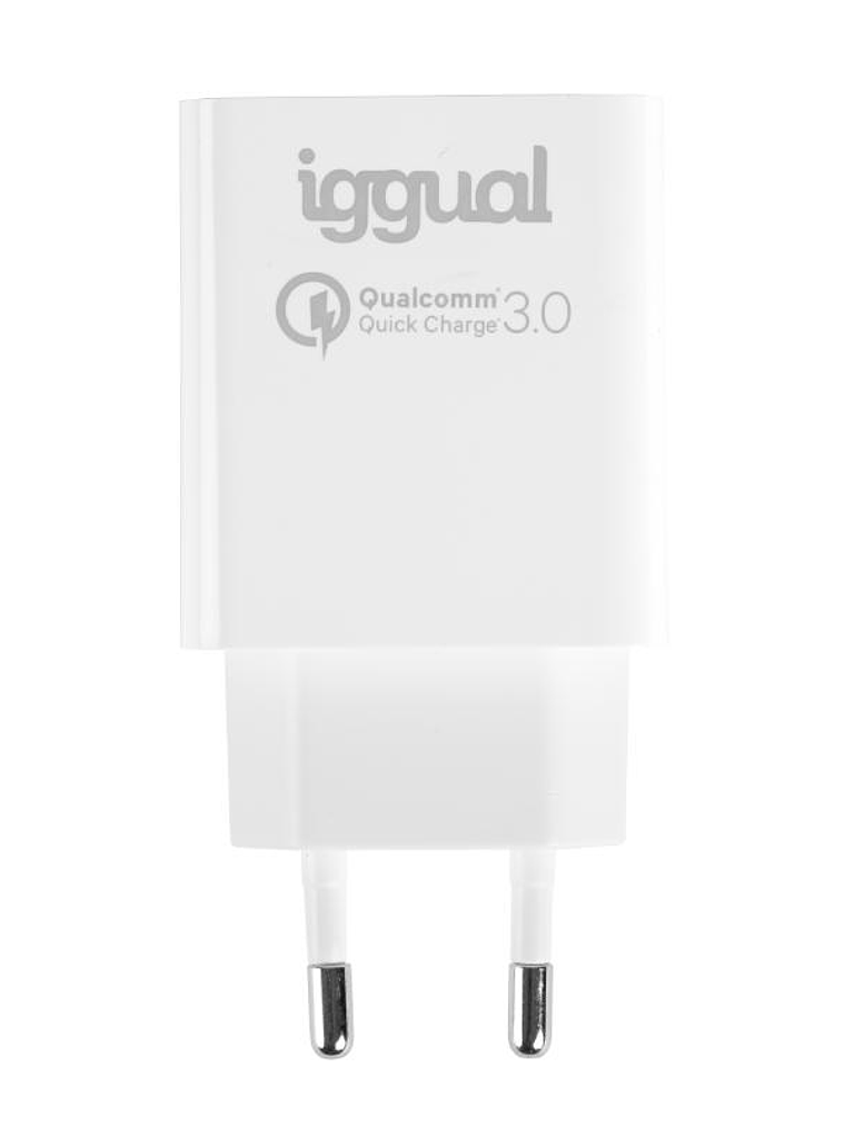 iggual Cargador 1xUSB-A carga rápida QC3.0 18W 3