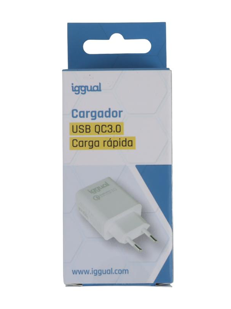 iggual Cargador 1xUSB-A carga rápida QC3.0 18W 4