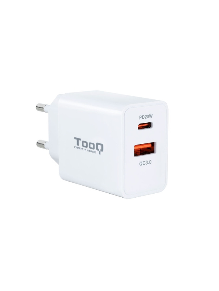 Tooq Cargador de pared doble USB-C PD+ USB A 1