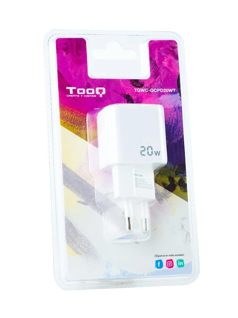 Tooq Cargador pared USB-C/PD+USB-A/QC 20W 2