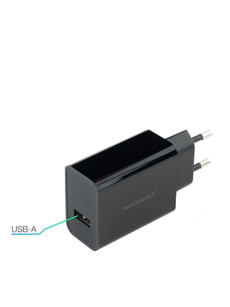 Nanocable Cargador 1 x USB 5V-2.1A Negro 2