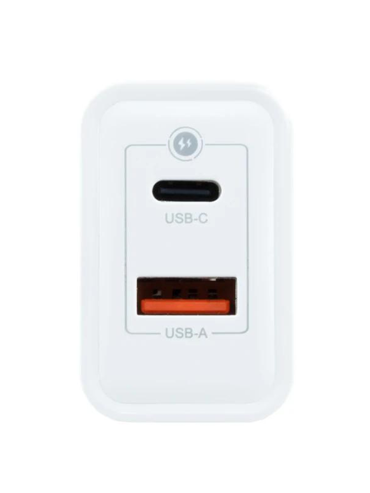 Coolbox Cargador Gan 30W USB-C/USB-A PARED 2