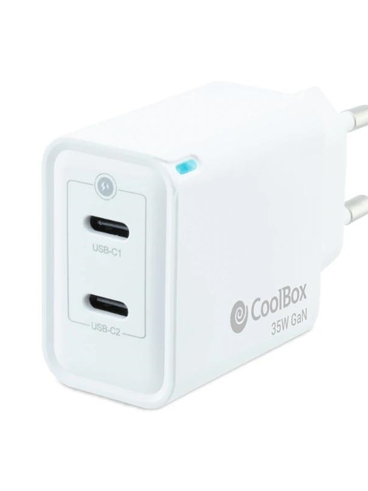 Coolbox Cargador Gan 35W USB-C/USB-C PARED 1