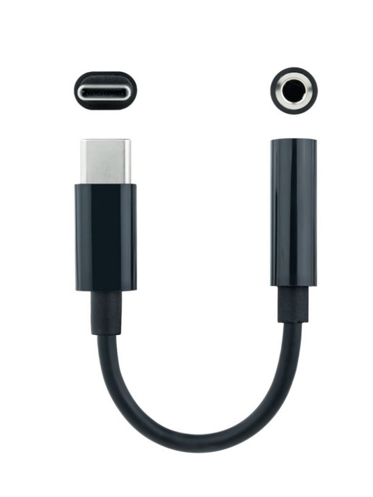 Nanocable Adaptador Audio USB-C/M a Jack/H, Negro 2