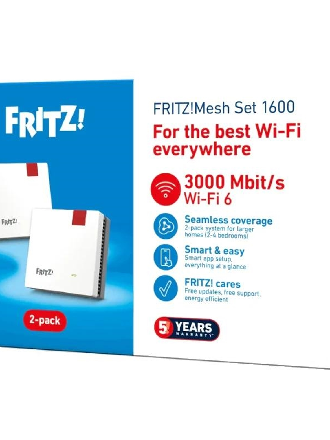 Fritz! Mesh WiFi Set 1600 2-pk Repeater WiFi6 1