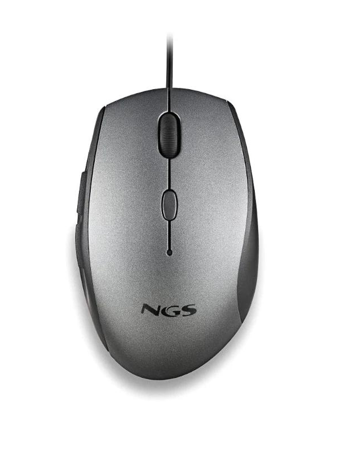 NGS WIRED ERGO SILENT MOUSE + USB TYPE C ADAP GRAY 3