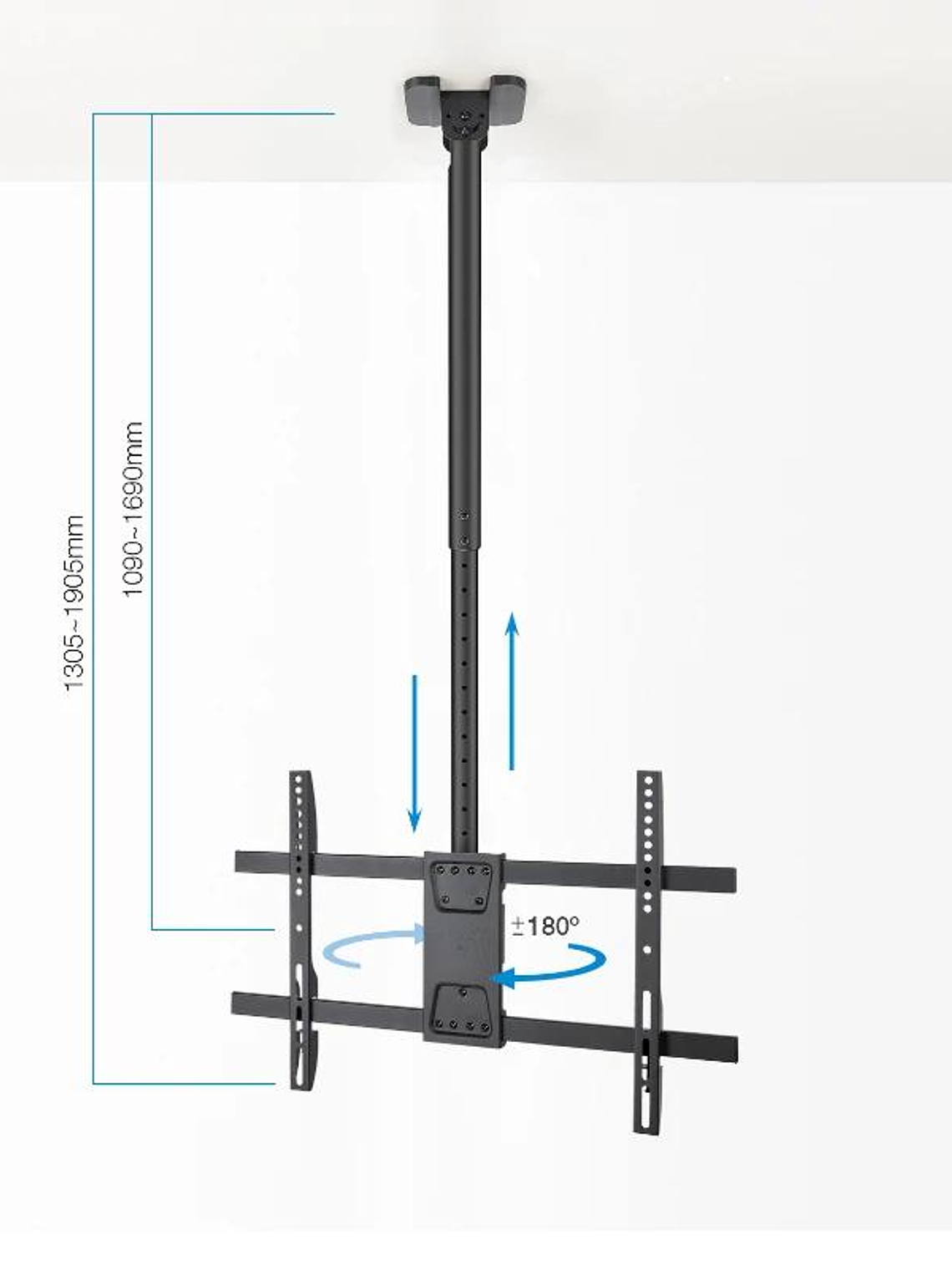 Tooq LPCE1186TSLI-XL-B Soporte techo TV 43