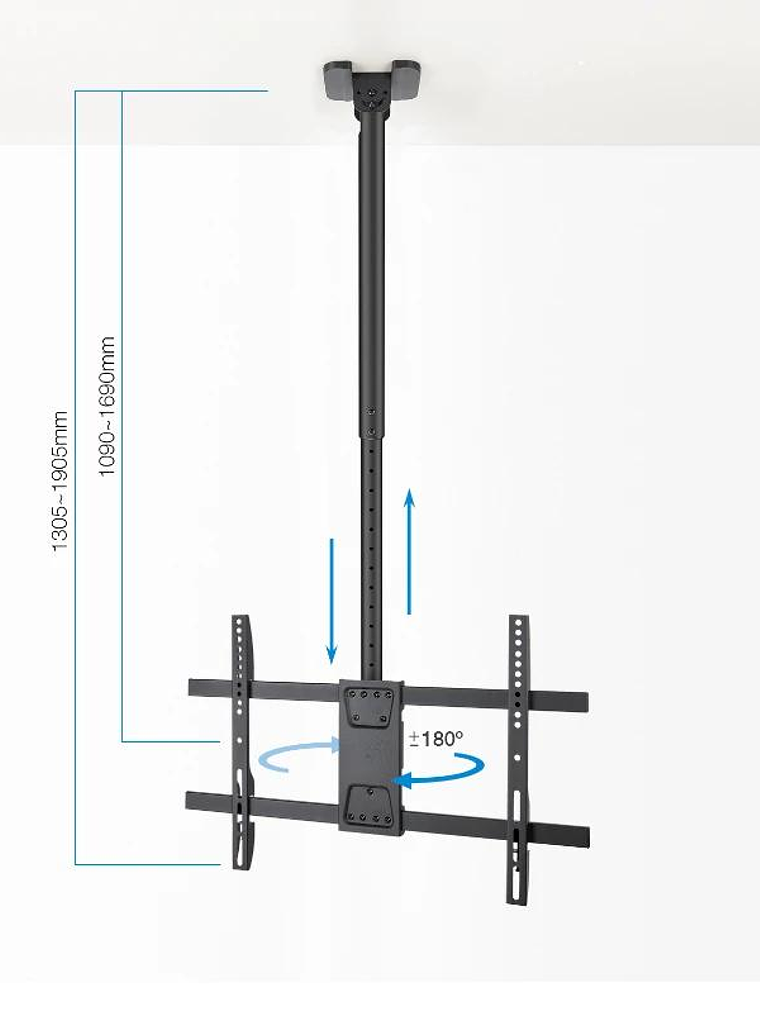 Tooq LPCE1186TSLI-XL-B Soporte techo TV 43