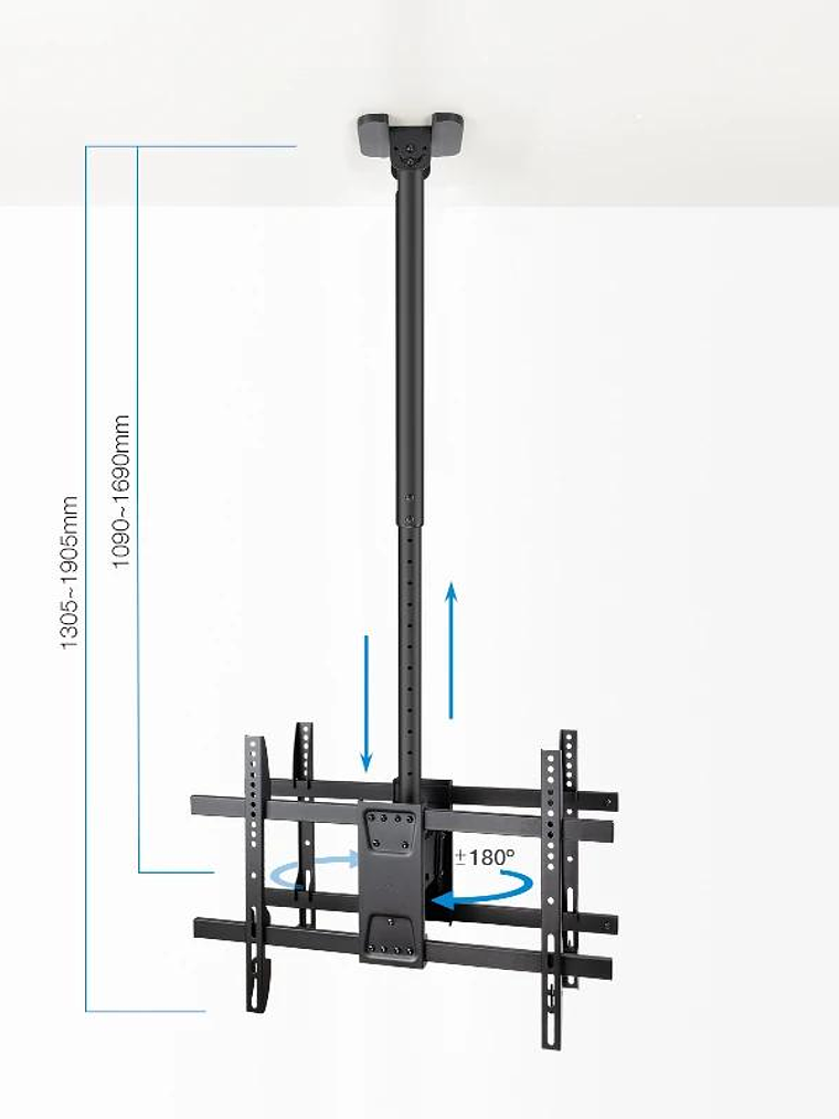 Tooq LPCE2286TSLI-XL-B Soporte techo 2 TV 43