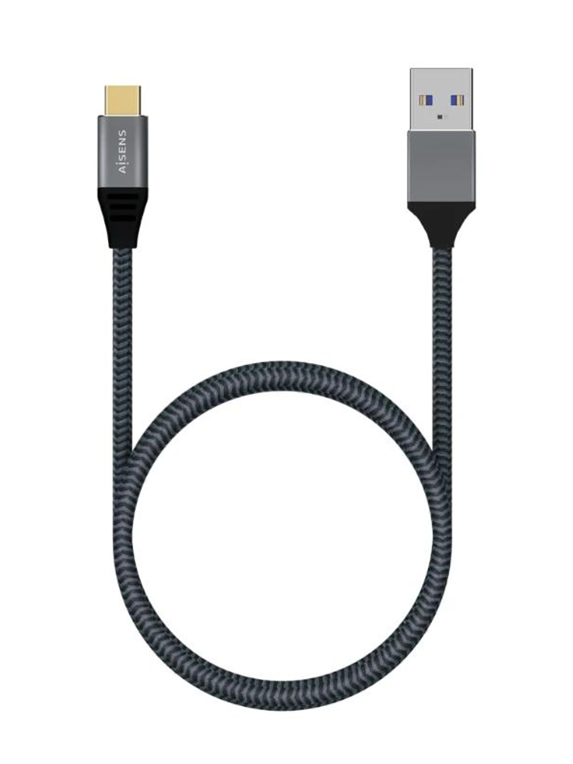 Aisens Cable USB 3.1 Gen2 Alu 3A CM-AM Gris 2.0M 3