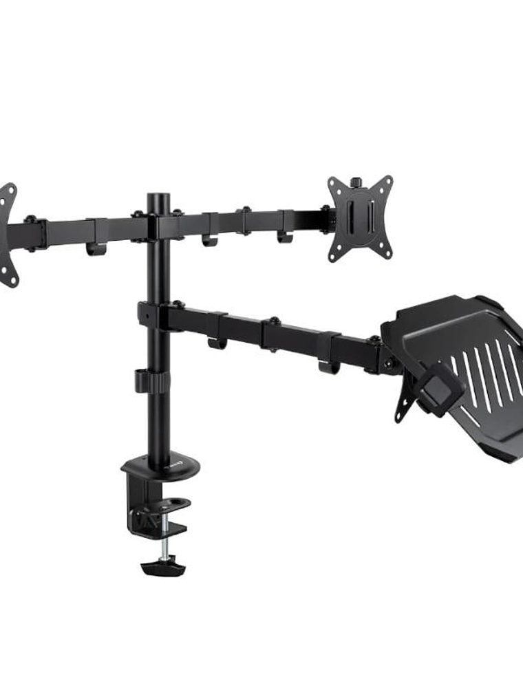 Tooq DB1202TN-B Soporte mesa 2 pantallas+ portatil 1