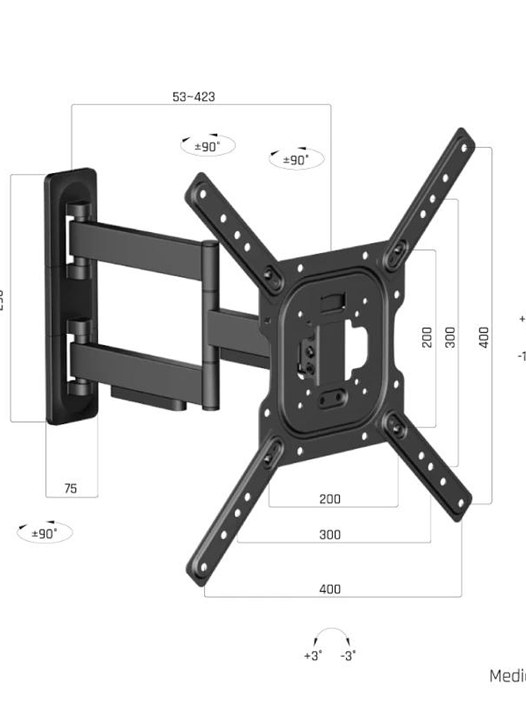 iggual SPTV09-L Soporte TV pared Full 23