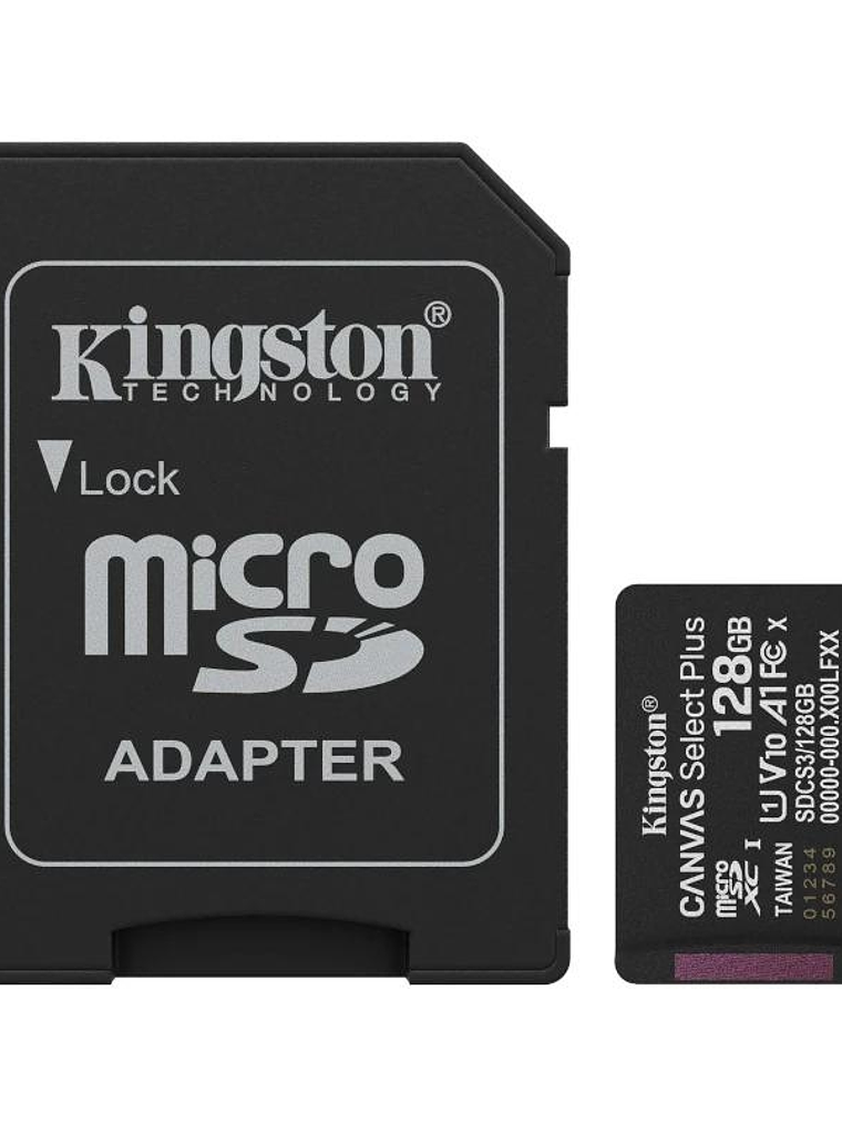 Kingston SDCS3/128GB microSD XC Gen3 150MB/s A1 1