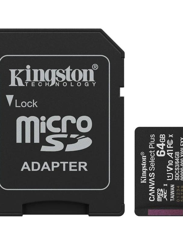 Kingston SDCS3/64GB microSDXC Gen3 100MB/s A1 1