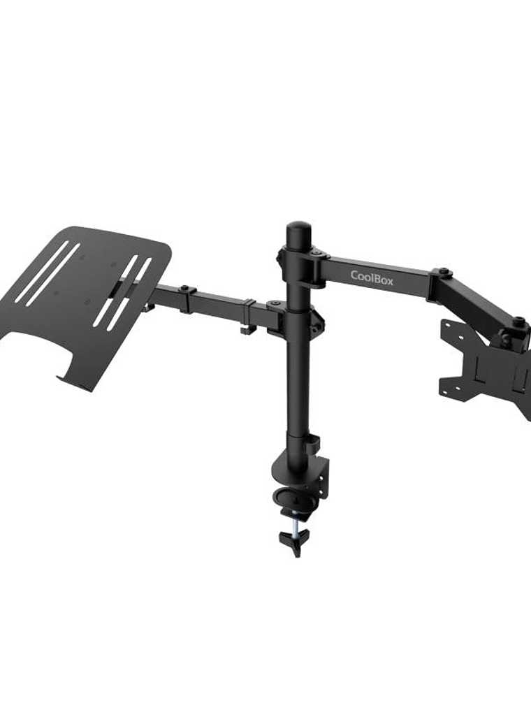 COOLBOX Soporte Monitor+Portátil Monobrazo Acero 3