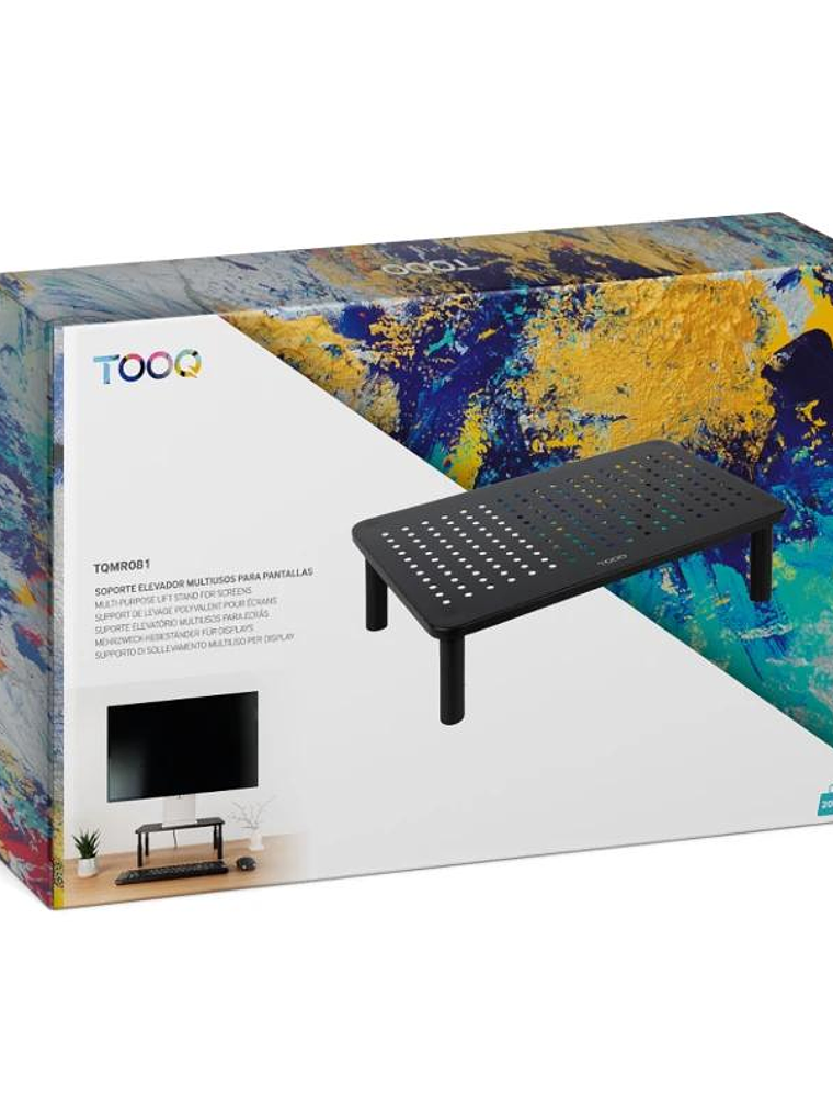 Tooq TQMR081 Soporte elevador monitores Negro 2