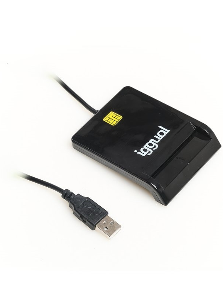 iggual Lector DNI SIP tarjetas ID USB 2.0 negro 1