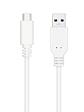 Nanocable Cable USB 3.1 Gen2 USB-C/A 0,5 M Blanco - Miniatura 1