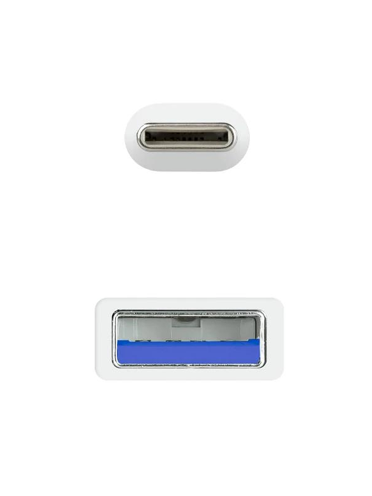 Nanocable Cable USB 3.1 Gen2 USB-C/A 0,5 M Blanco 2
