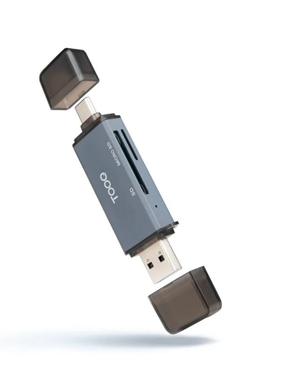Tooq TQR-3001G Lector USB3.0 (USB-C+USB-A) SD/TF 1