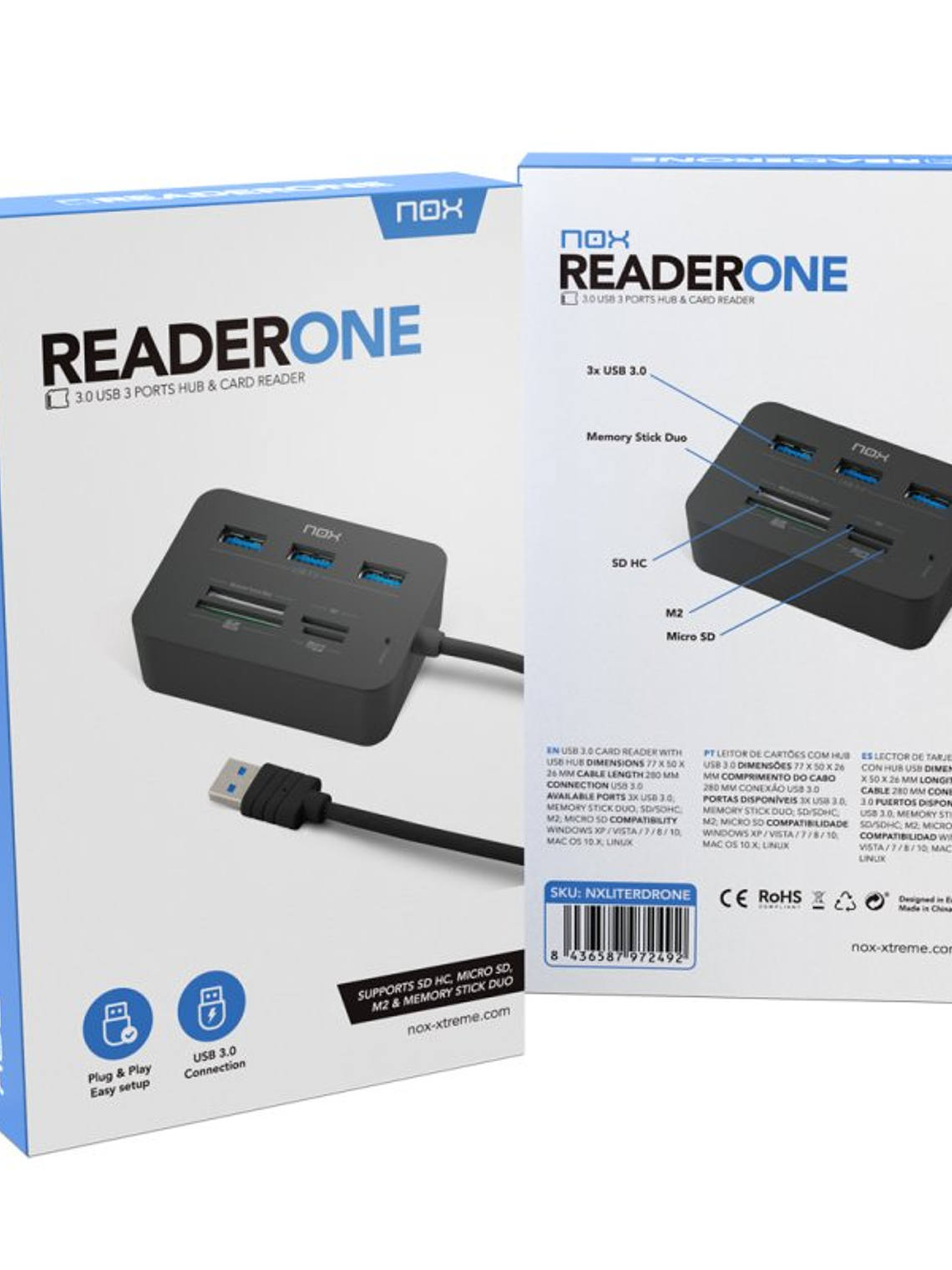 NOX Lector de tarjetas USB 2