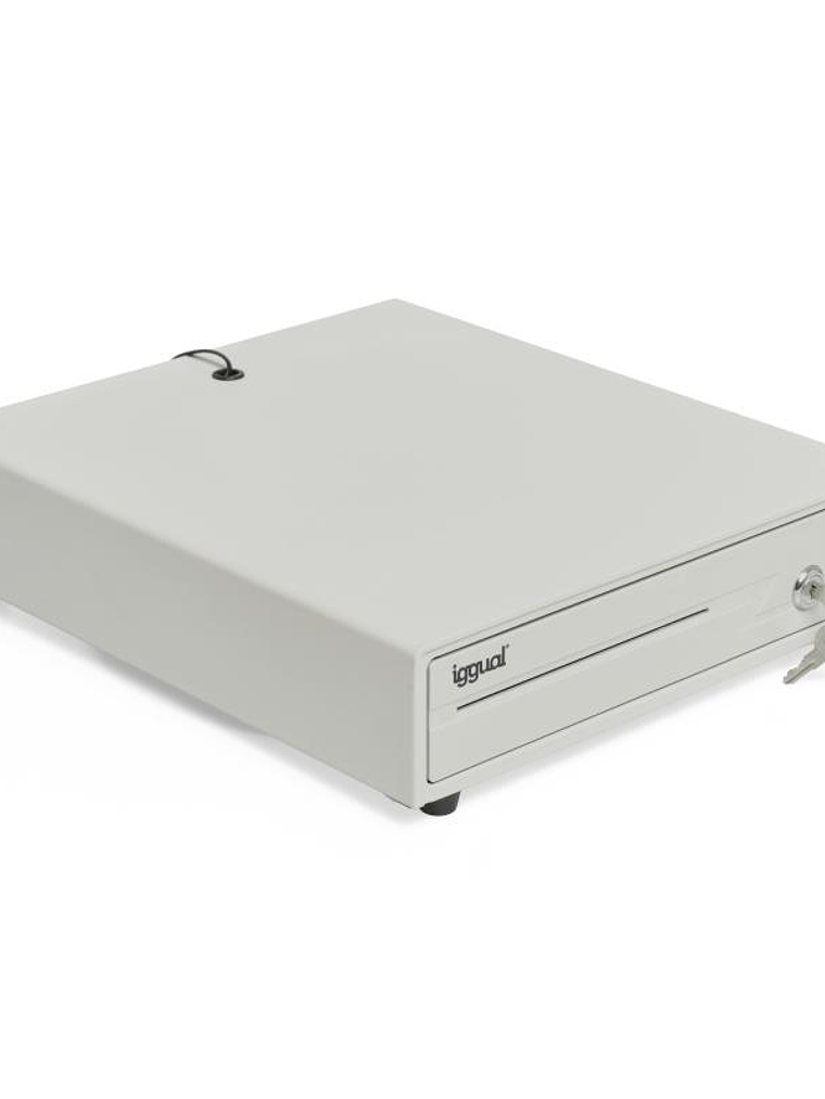 iggual Cajón portamonedas IRON-10W 38cm 4+6 blanco 1