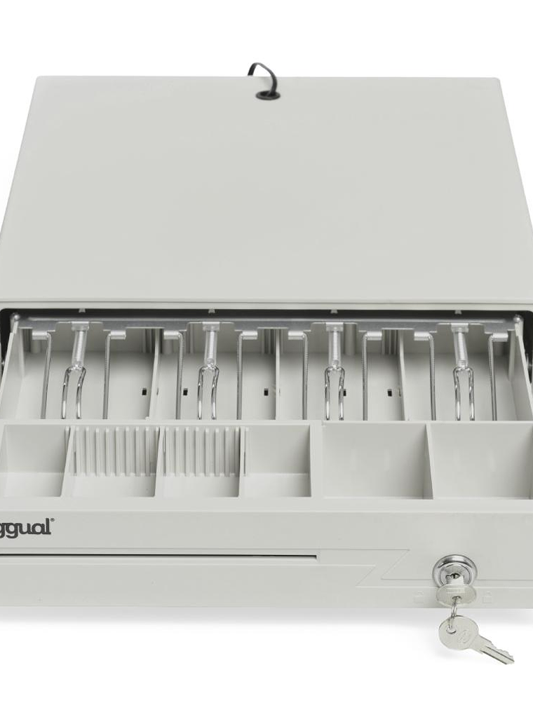 iggual Cajón portamonedas IRON-10W 38cm 4+6 blanco 2