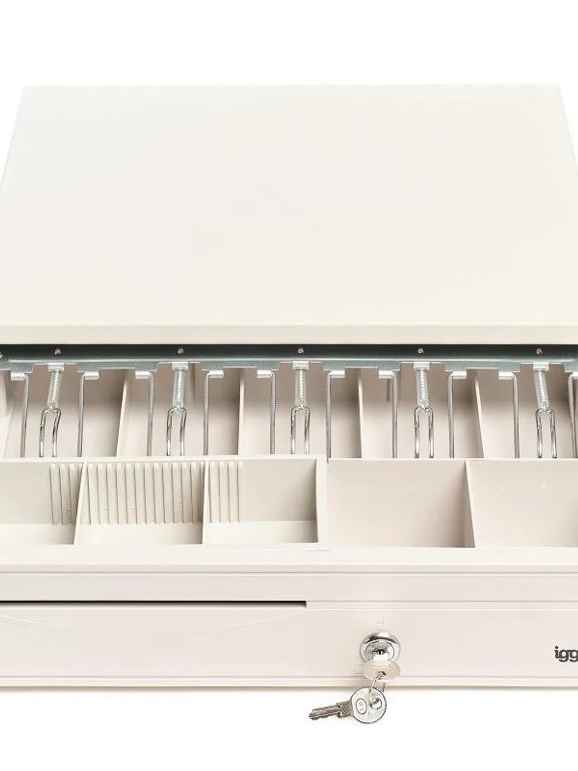 iggual Cajón portamonedas IRON-30W 42cm 5+5 blanco 4