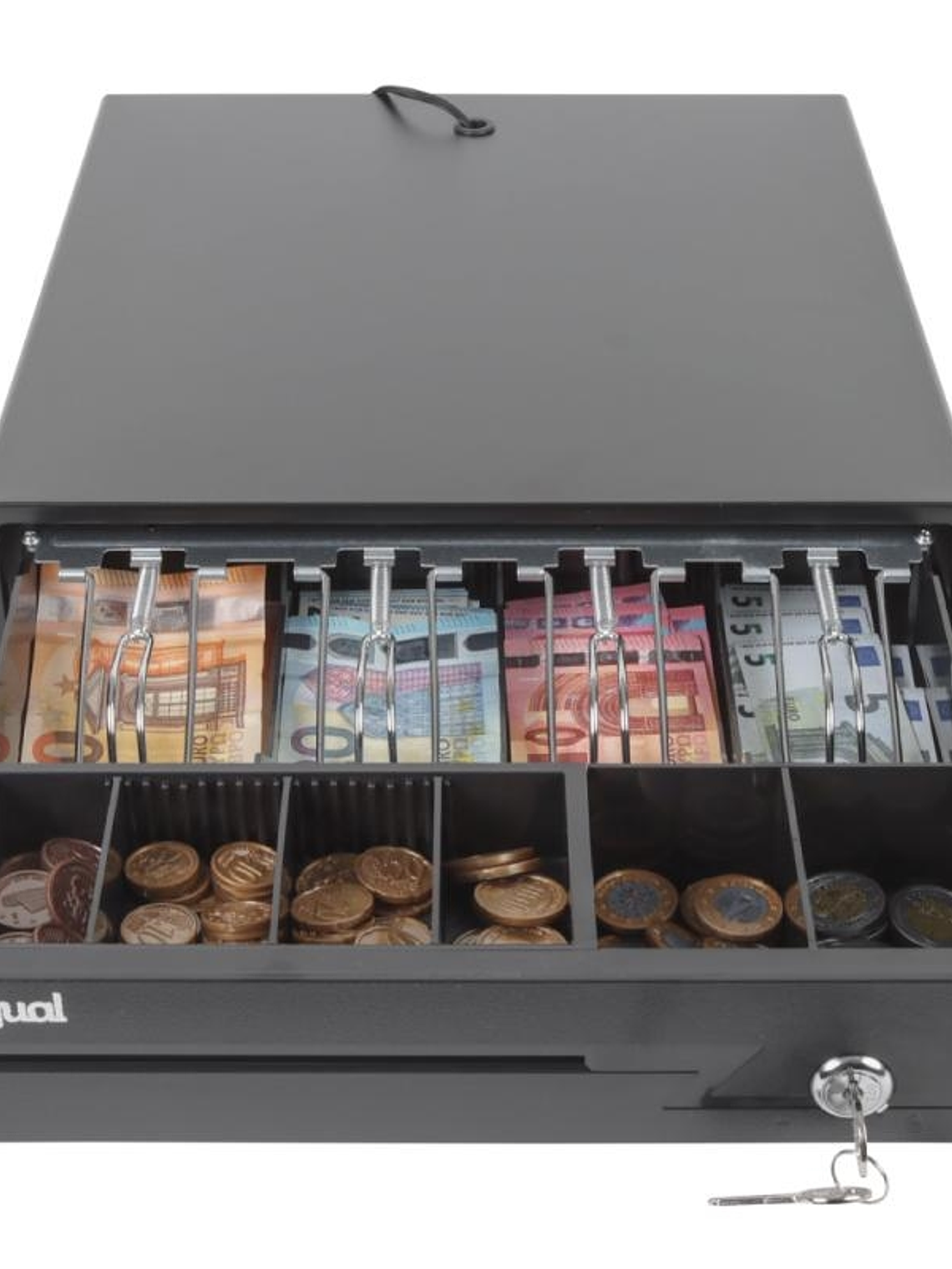 iggual Cajón Portamonedas IRON-10 38cm 4+6 negro 1