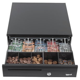 iggual Cajón Portamonedas IRON-30 42cm 5+5 negro