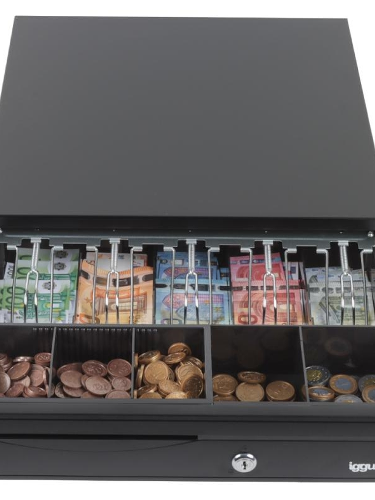 iggual Cajón Portamonedas IRON-30 42cm 5+5 negro 1