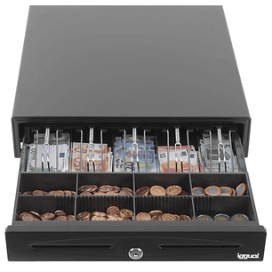 iggual Cajón Portamonedas IRON-70 44,5cm 5+8 negro