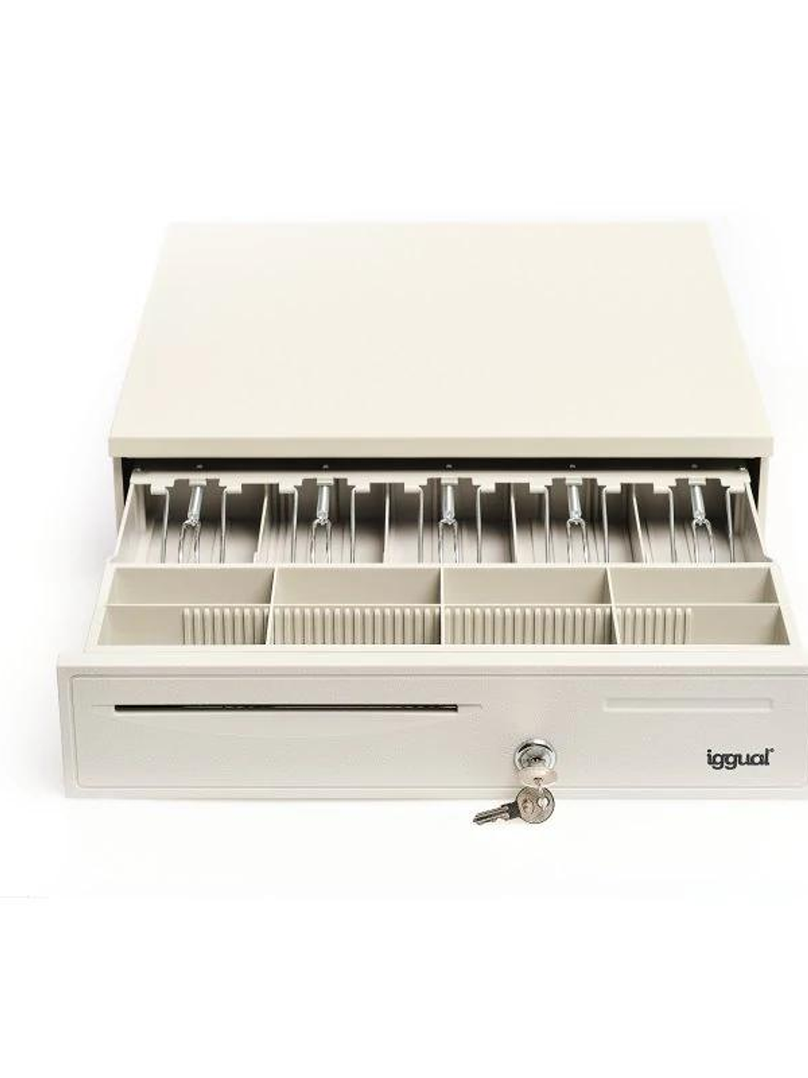 iggual Cajón Portamonedas IRON-50W 42cm 5+8 blanco 3