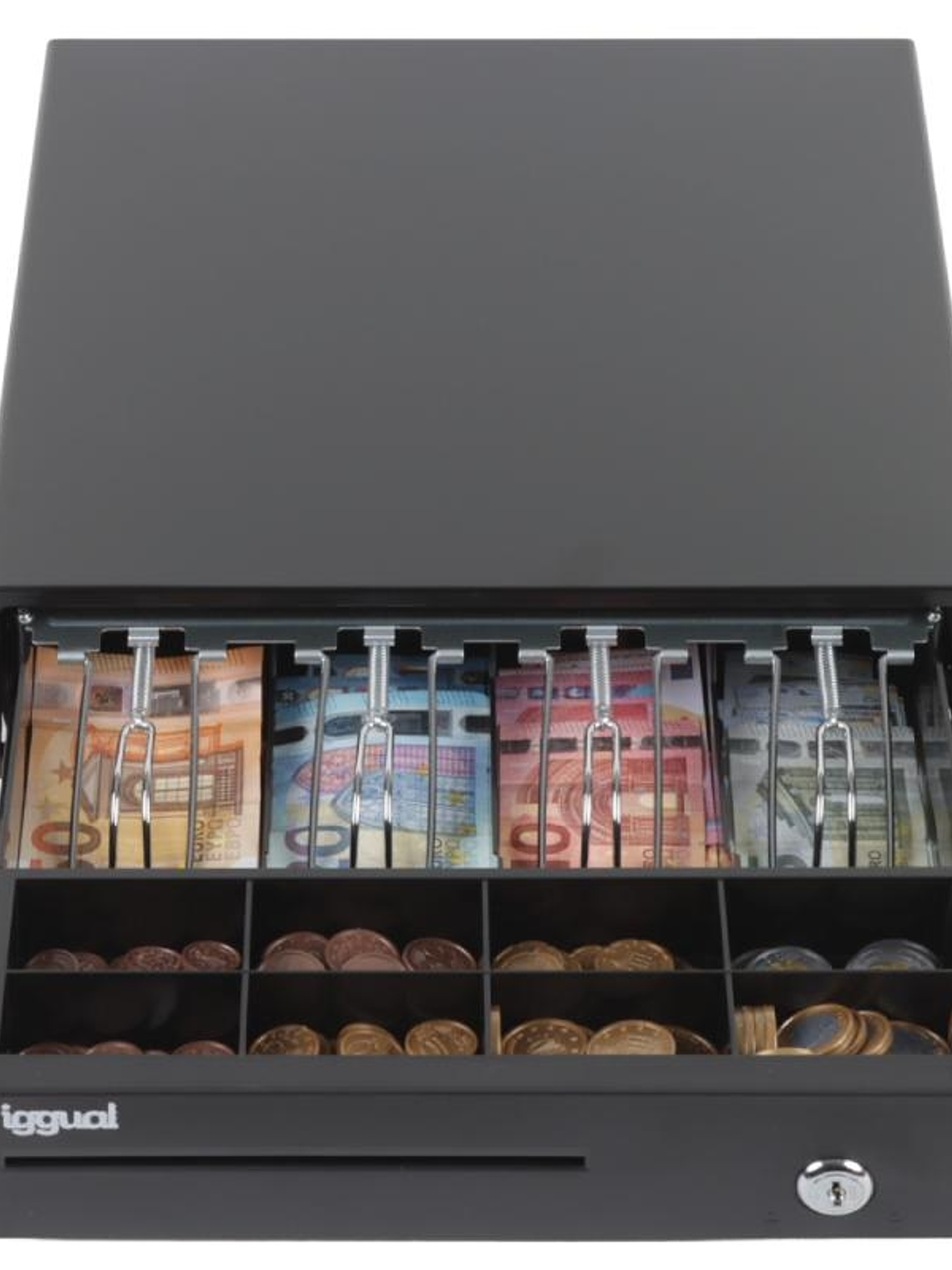 iggual Cajón Portamonedas IRON-15 37cm 4+8 negro 1