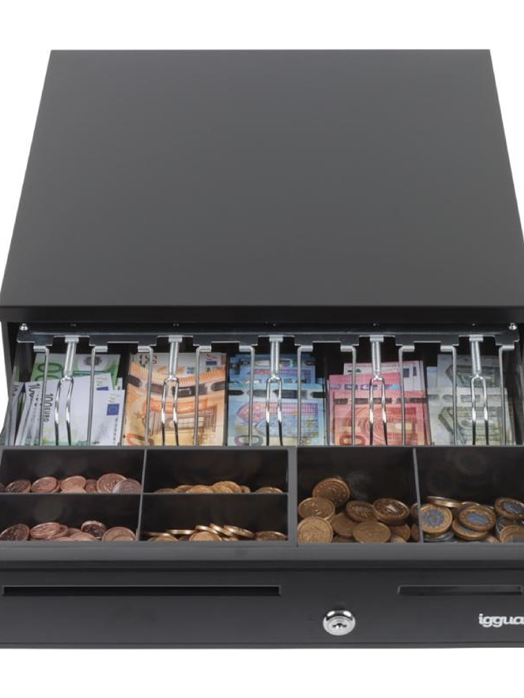 iggual Cajón Portamonedas IRON-35 42cm 5+6 negro 1