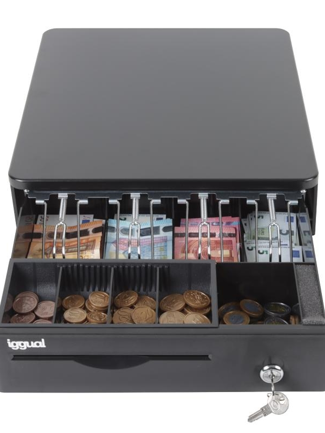 iggual Cajón Portamonedas IRON-10R 38cm 4+5 negro 1