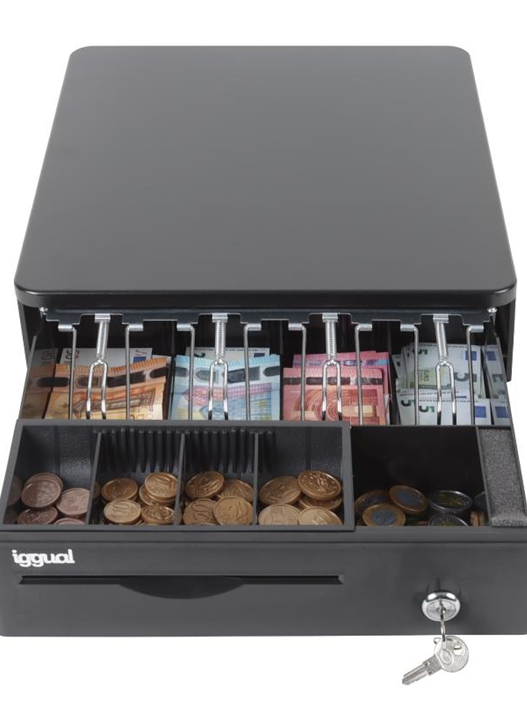 iggual Cajón Portamonedas IRON-10R 38cm 4+5 negro 1
