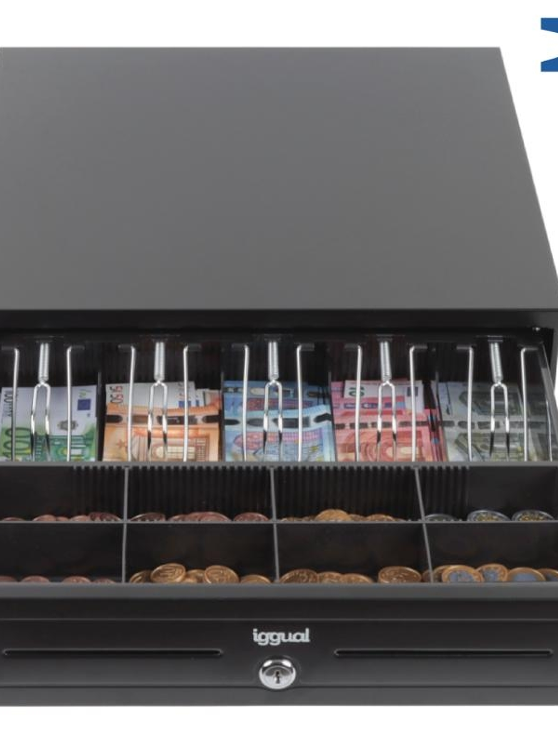 iggual Cajón portamonedas IRON-HD 41cm 5+8 negro 1