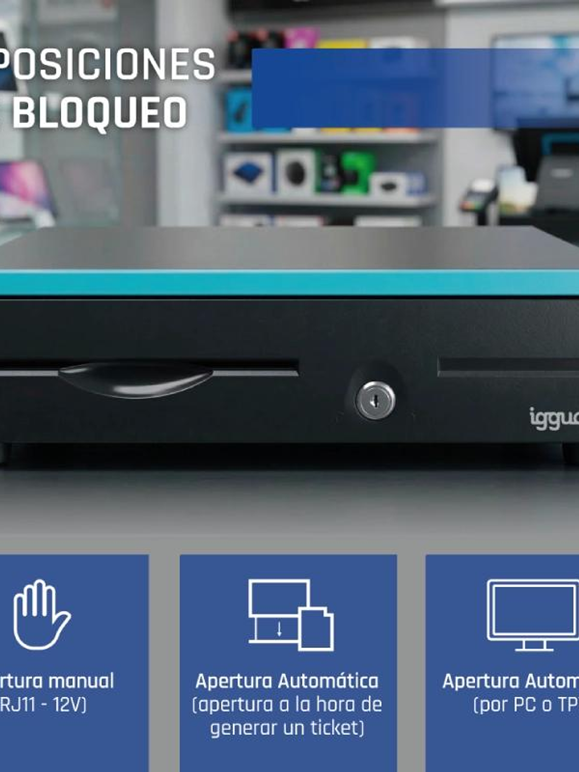 iggual Cajón Portamonedas IRON-30B 42cm 5+7/7+5 4