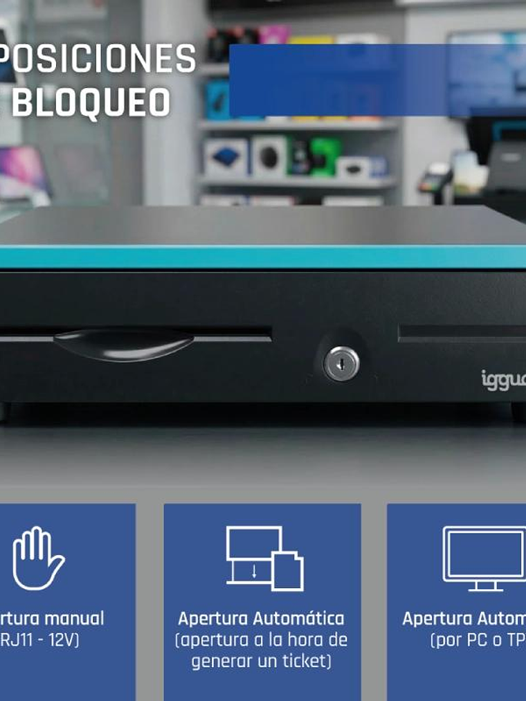 iggual Cajón Portamonedas IRON-30B 42cm 5+7/7+5 4