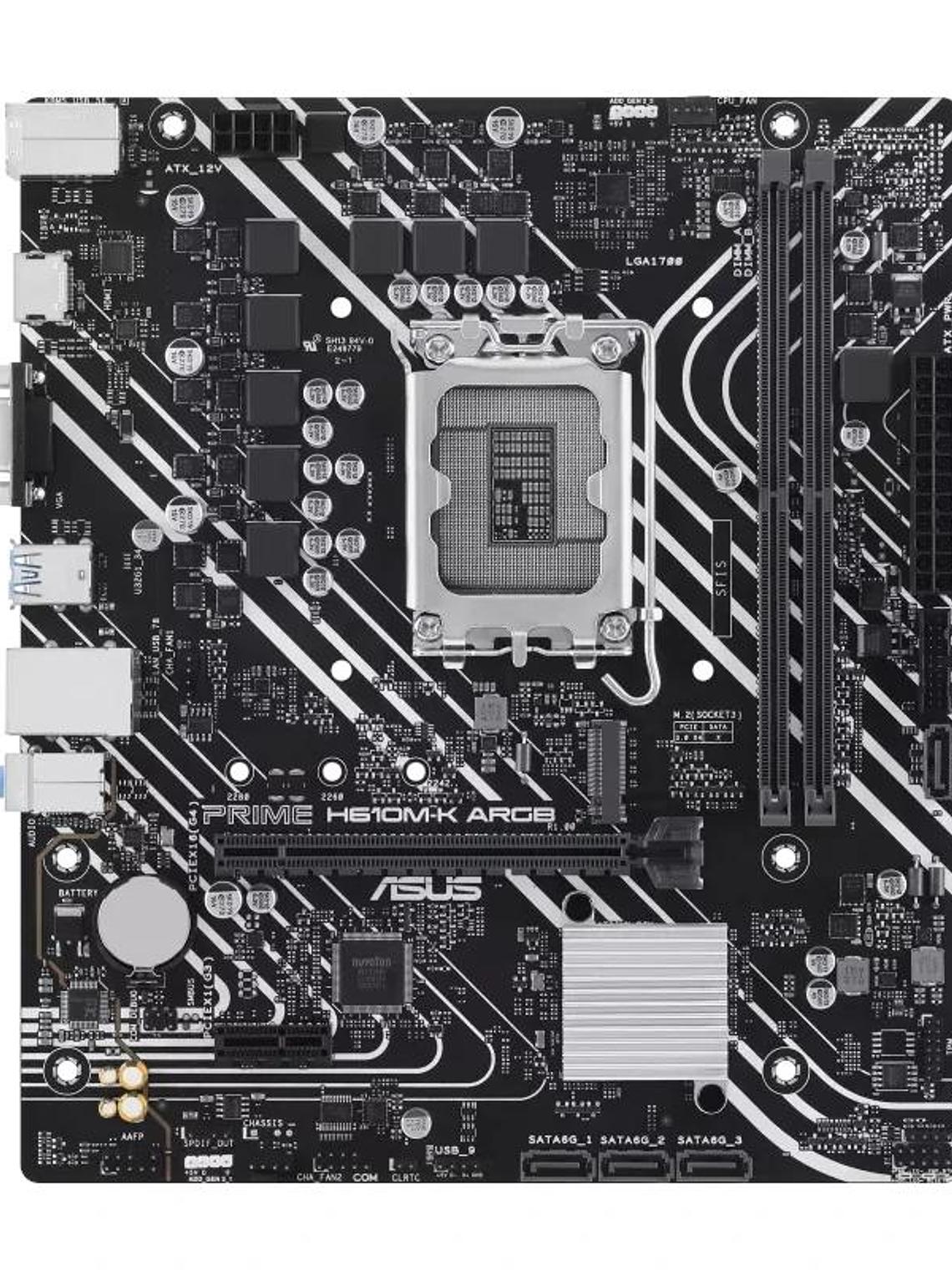 ASUS Placa Base PRIME H610M-K DDR5 ARGB mATX 1700 2