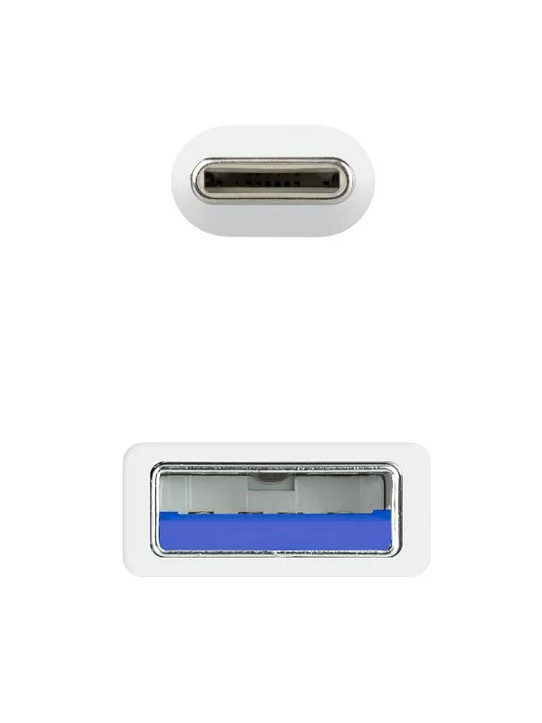 Nanocable Cable USB 3.1 Gen2 USB-C/A 2 M Blanco 3