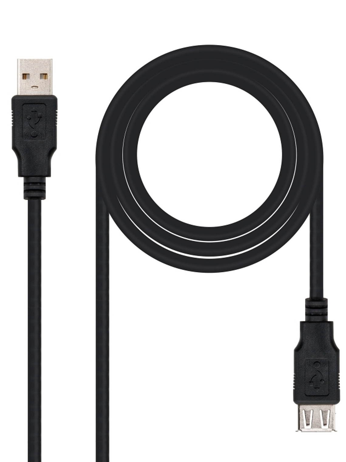 Nanocable Cable USB 2.0, tipo A/M-A/H, Negro, 3m 1