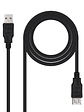 Nanocable Cable USB 2.0 Tipo-A M/H P Negro 1m - Miniatura 1
