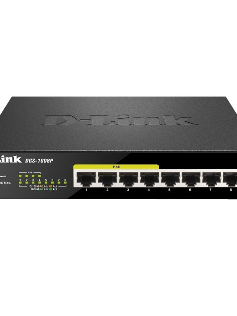 D-Link DGS-1008P Switch 8xGB 4xPoE 1